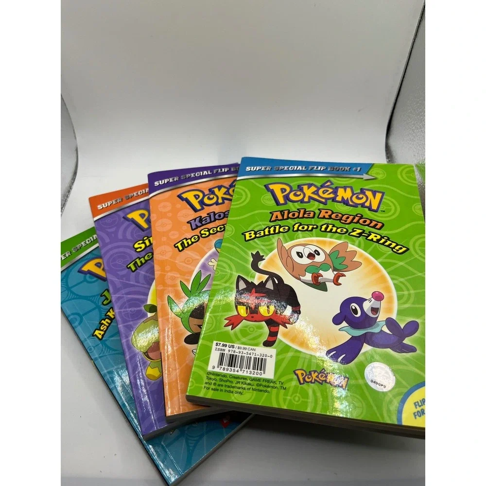 Pokemon Super‎ Special Chapter Book Collection Scholastic 4 Flip Books
